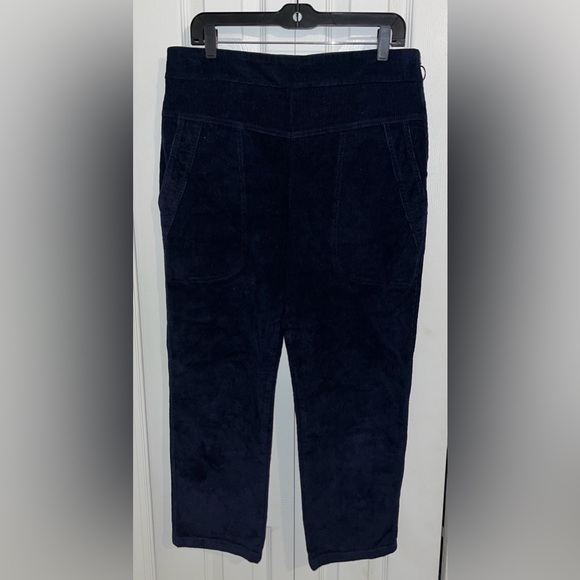 ALCACUZ Blue Textured Corduroy straight Leg Pants Size Eu 42 US 12 Inseam 30” - Picture 1 of 4